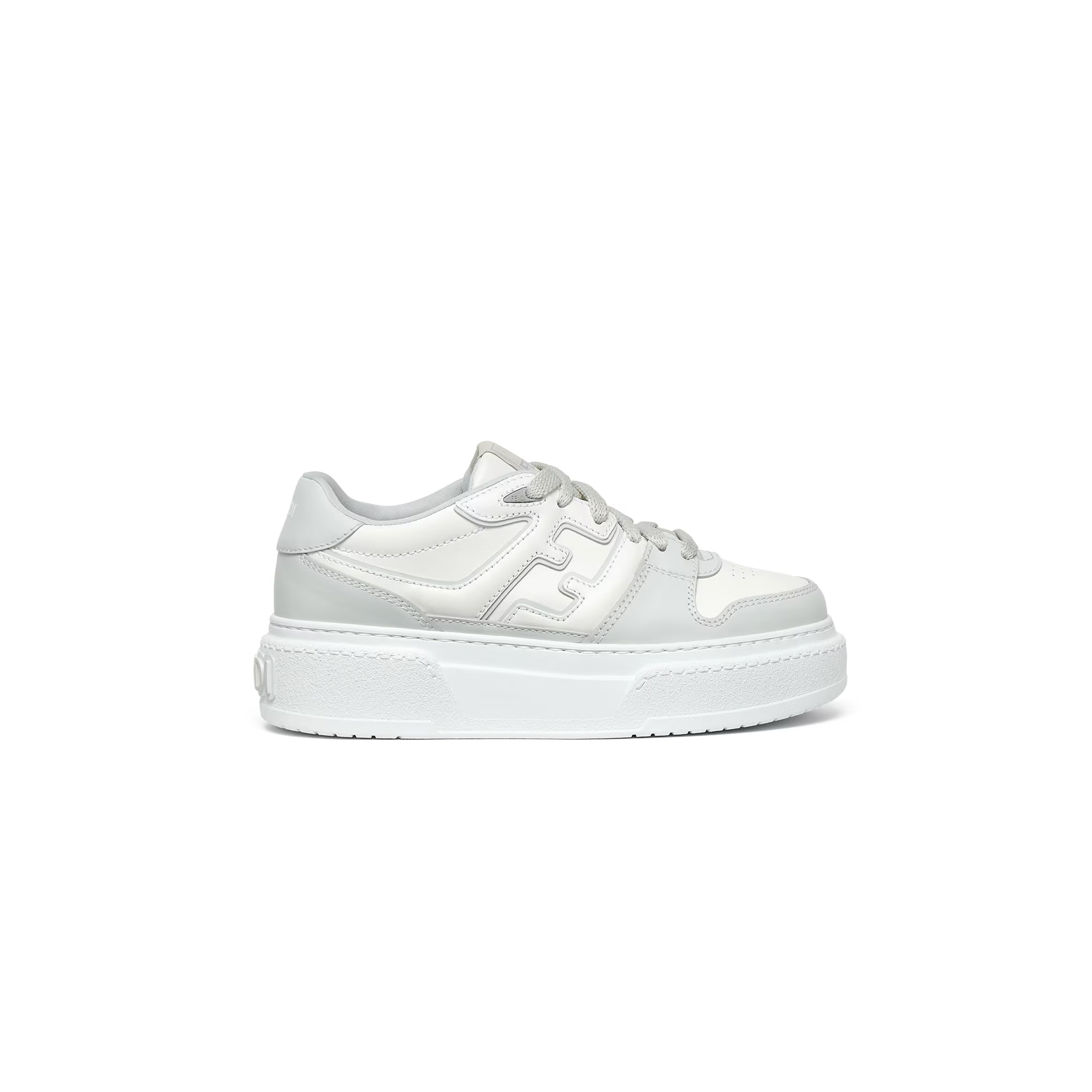 F**di match grey leather platform low-tops 8e8571aomnf1pys